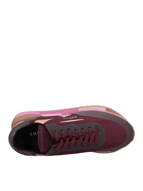 Sneakers alte modello STAR_M  in tessuto pelle e glitter GHOUD | SMLW MG81BORDEAUX